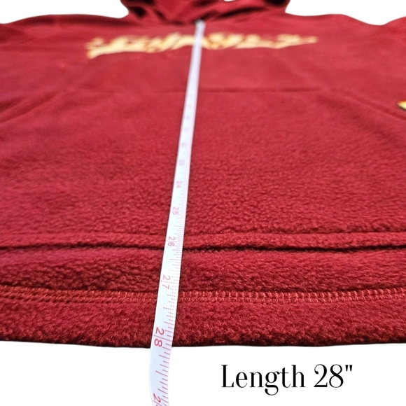 VTG Disney Tigger Fleece Hoodie XXL Red Half Zip Embroidered Winnie the Pooh Y2K - Picture 10 of 11